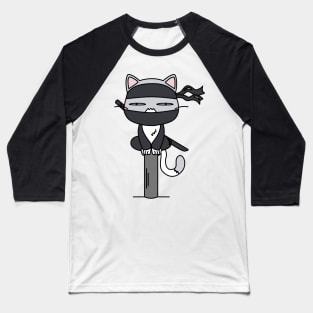 Ninja Cat Baseball T-Shirt